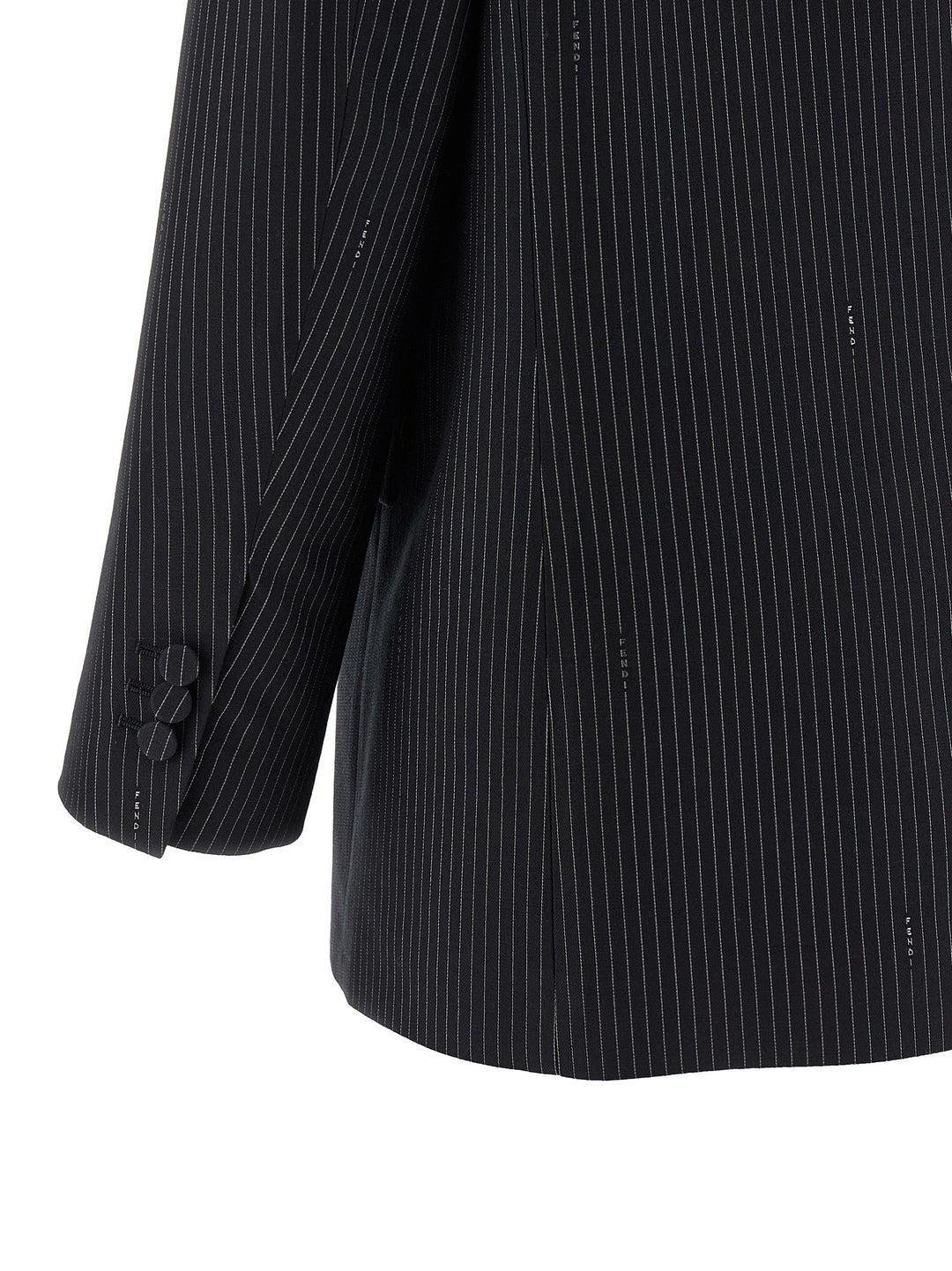 Fendi Pinstripe Wool Blazer BlazerS - Blu | 5fdc9905e246ed1507ffe6b79aa344d2f169868d