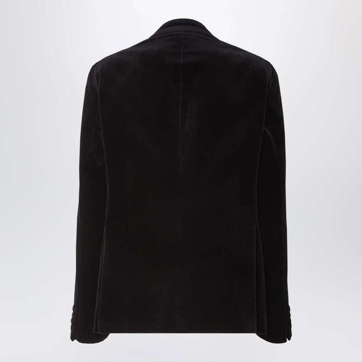 Fendi Doppiopetto Nero In Velluto Di Cotone
