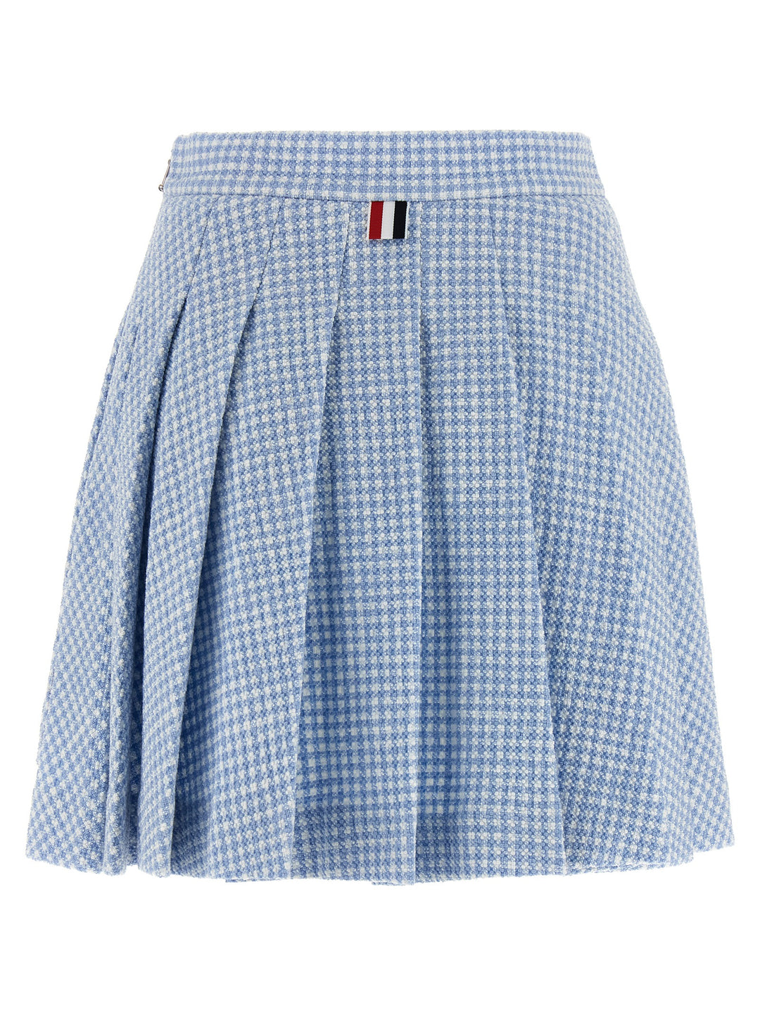 Thom Browne Pleated Tweed Skirt Gonne - Celeste | b610a76095524b1d4a52e13d7689217786521477