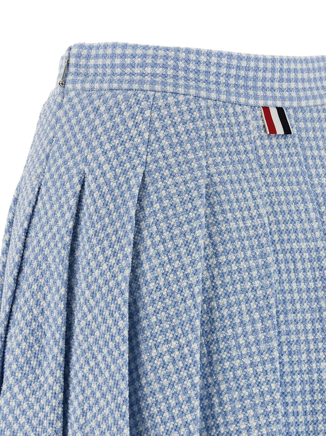 Thom Browne Pleated Tweed Skirt Gonne - Celeste | 5e26510f869103cfa10a4ce60af54b129dee3852