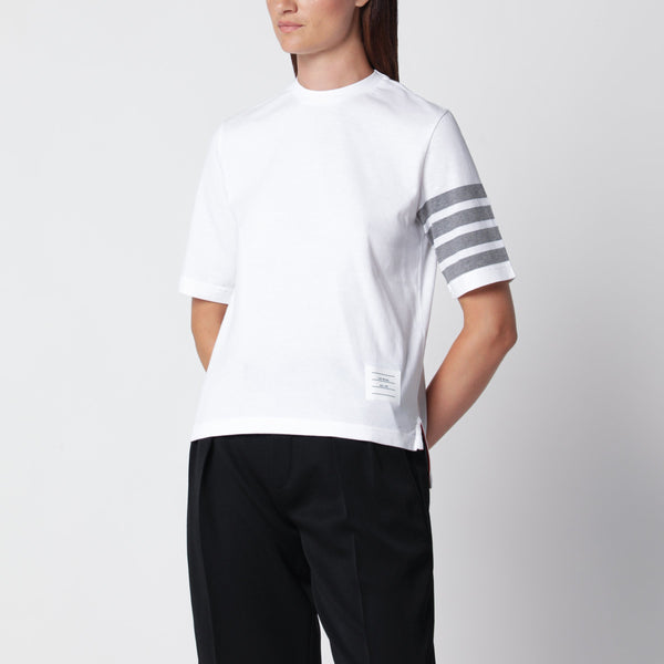 T-Shirt aus Baumwolljersey in Weiß