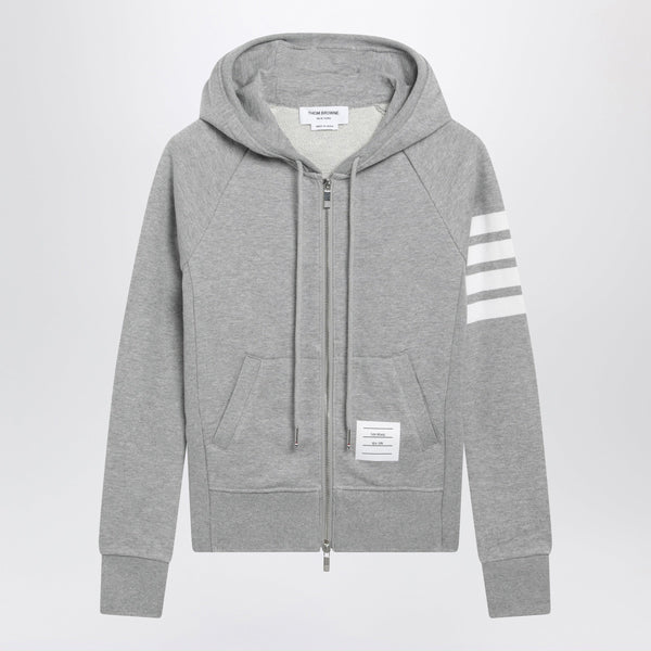 Hellgraues Classic Sweatshirt aus Loopback-Baumwolle