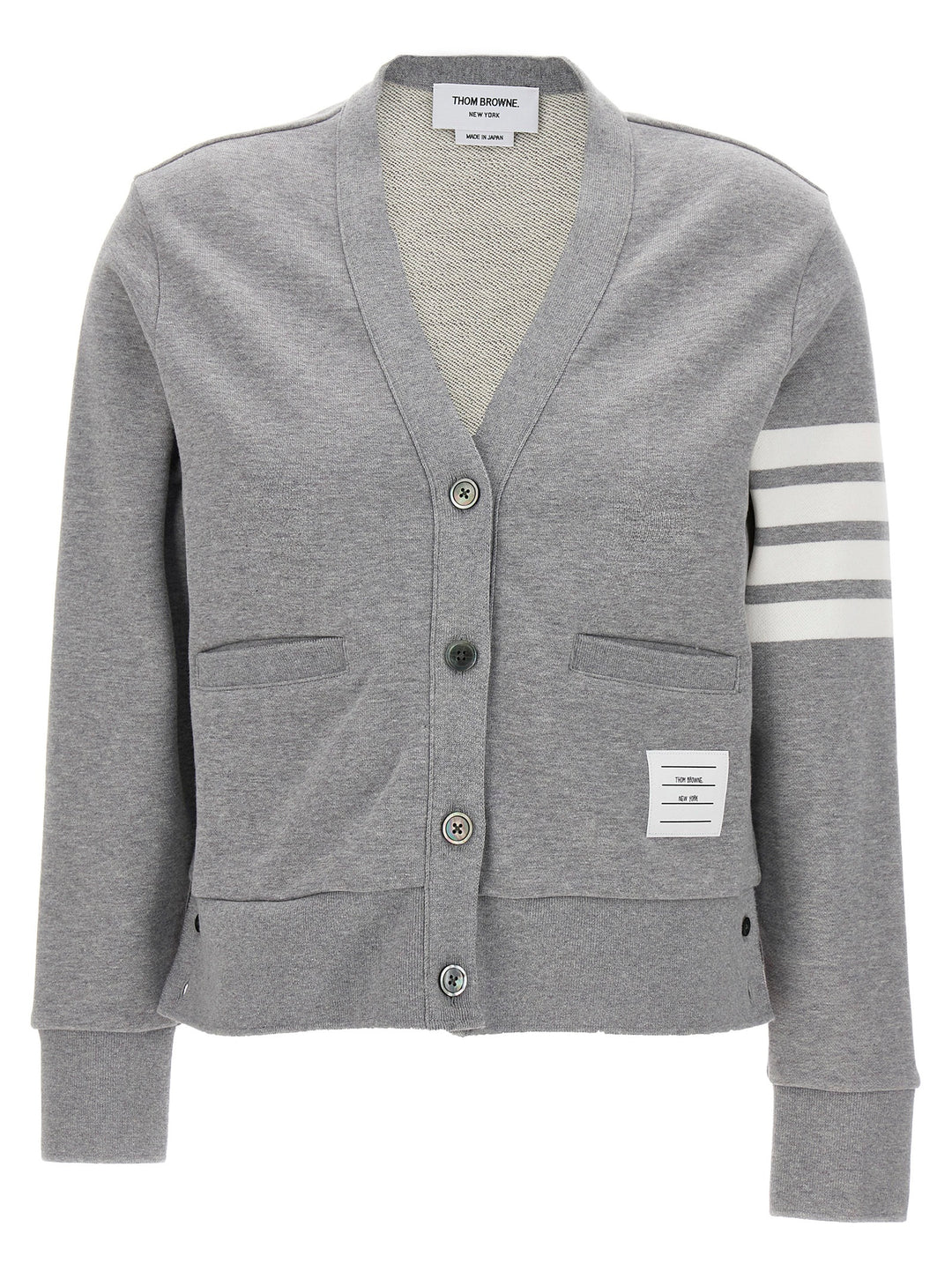 Thom Browne 4 Bar Cardigan Maglioni - Grigio | e213ef86d3e19f49eb8199f2a0ba2c761bbf49d6