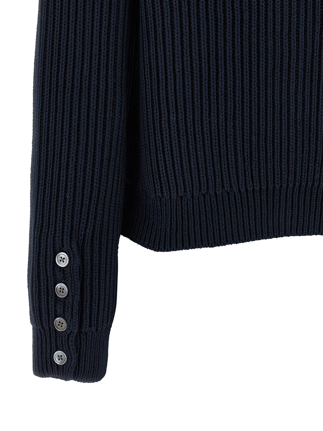 Thom Browne Cropped Cardigan Maglioni - Blu | 83ae35aadba5f2ddc7c45298141197864cb4effb