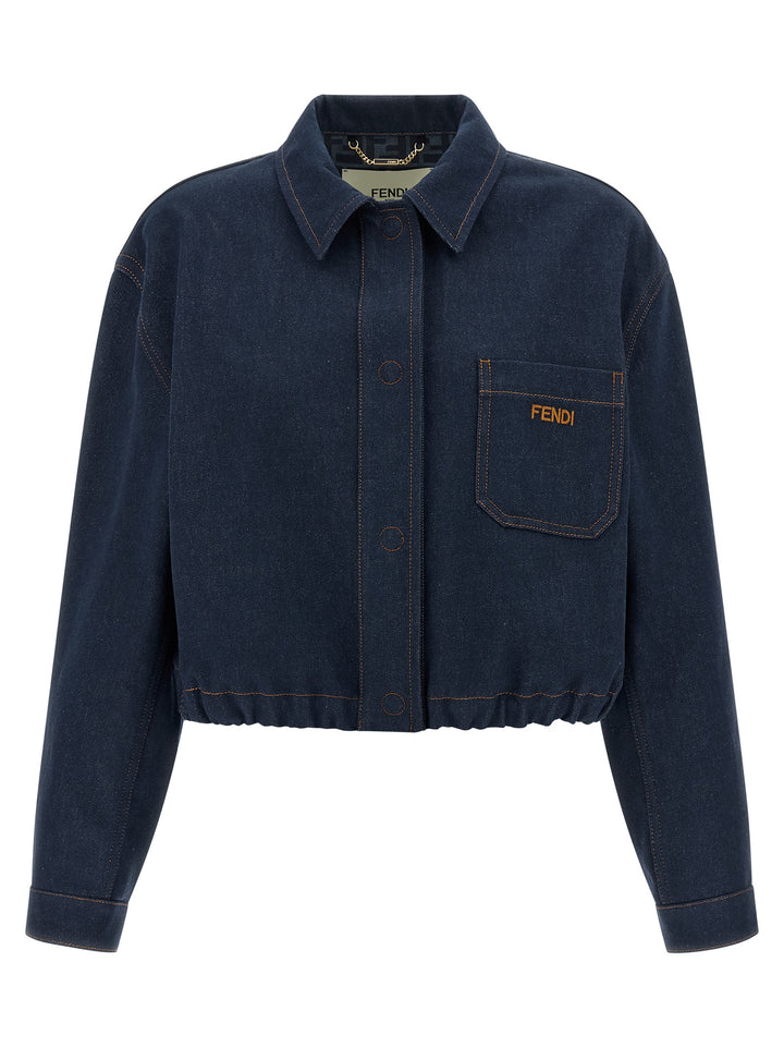 Fendi Ff Reverse Puffer Jackets - Blu | b73d6324accc3fc47788e2689f21acb9bfdb02aa