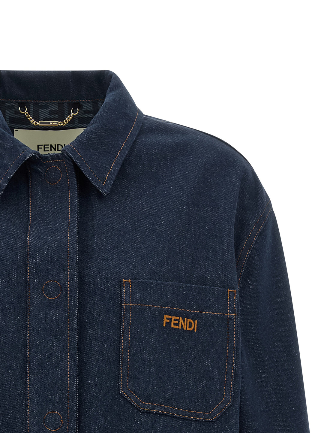 Fendi Ff Reverse Puffer Jackets - Blu | 6b1c2759fc92952c762e2ca72f7b6fcc28f30337