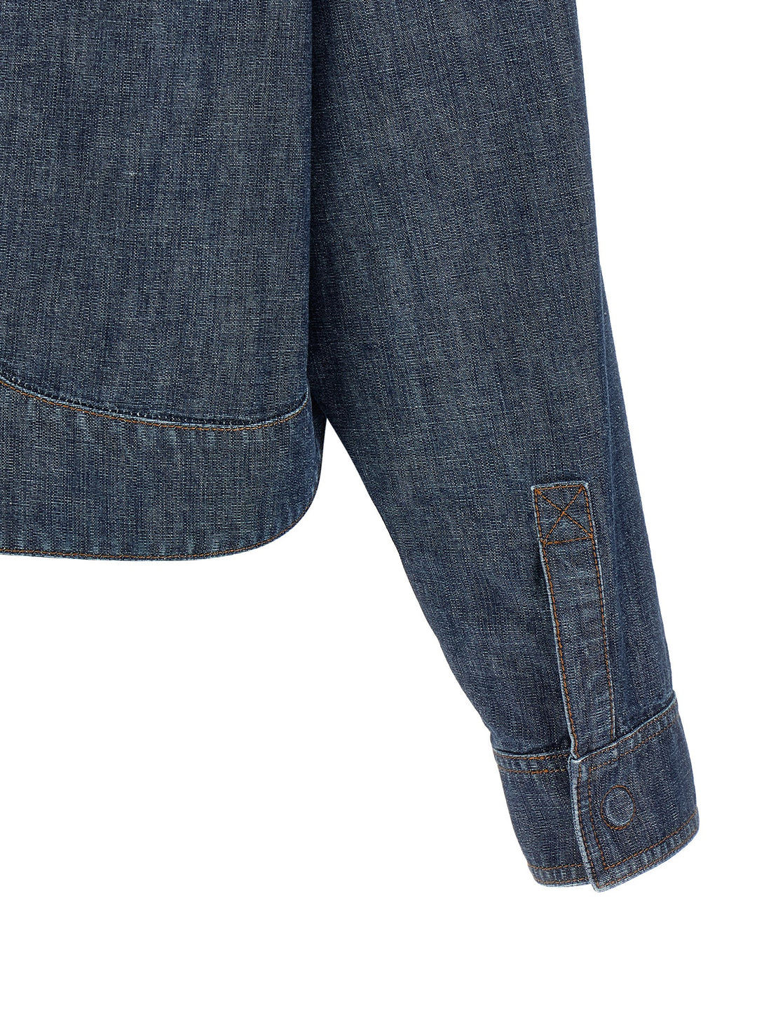 Fendi Chambray Denim Jacket Puffer Jackets - Blu | d4a1979b1f835610ed27b24e2bc32f4ccfd4aa19