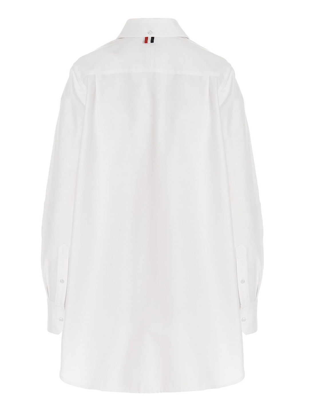 Thom Browne Logo Pussy Bow Blouse Camicie - Bianco | 25ec79dae1c4583a11e33ebb540bfd4ef5e6d1e8