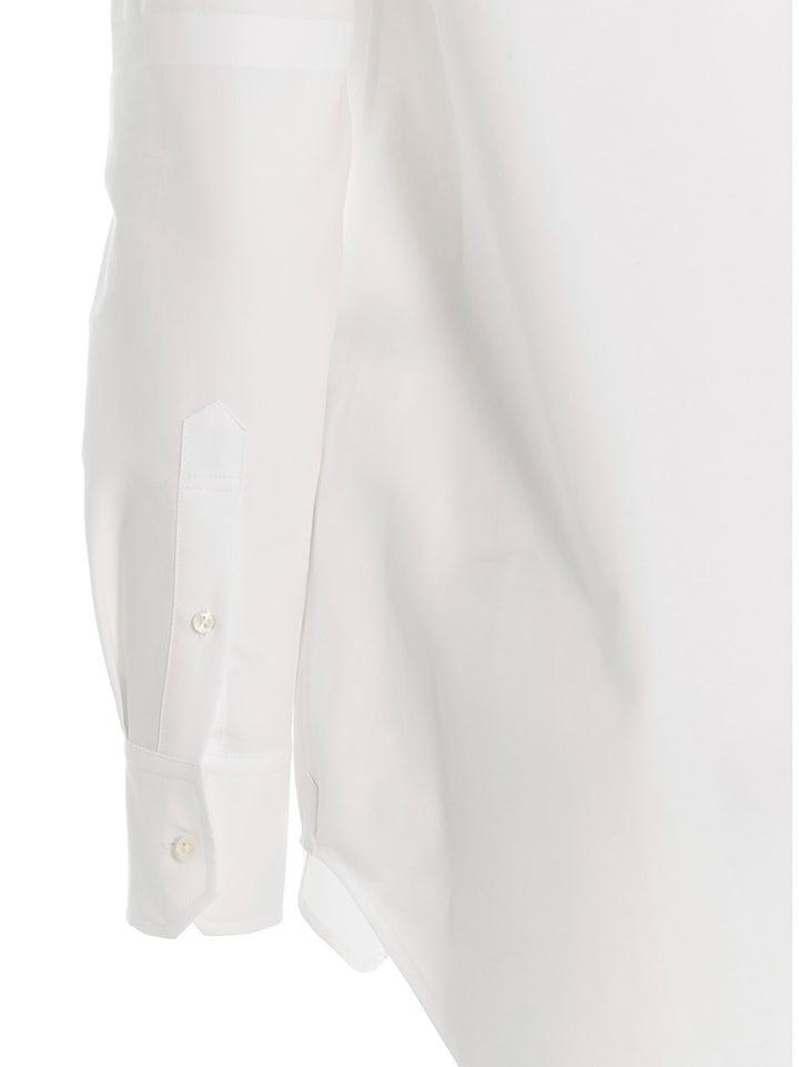 Thom Browne Logo Pussy Bow Blouse Camicie - Bianco | d836f23d88a22f1ae63b0eee0c2434814347bf37