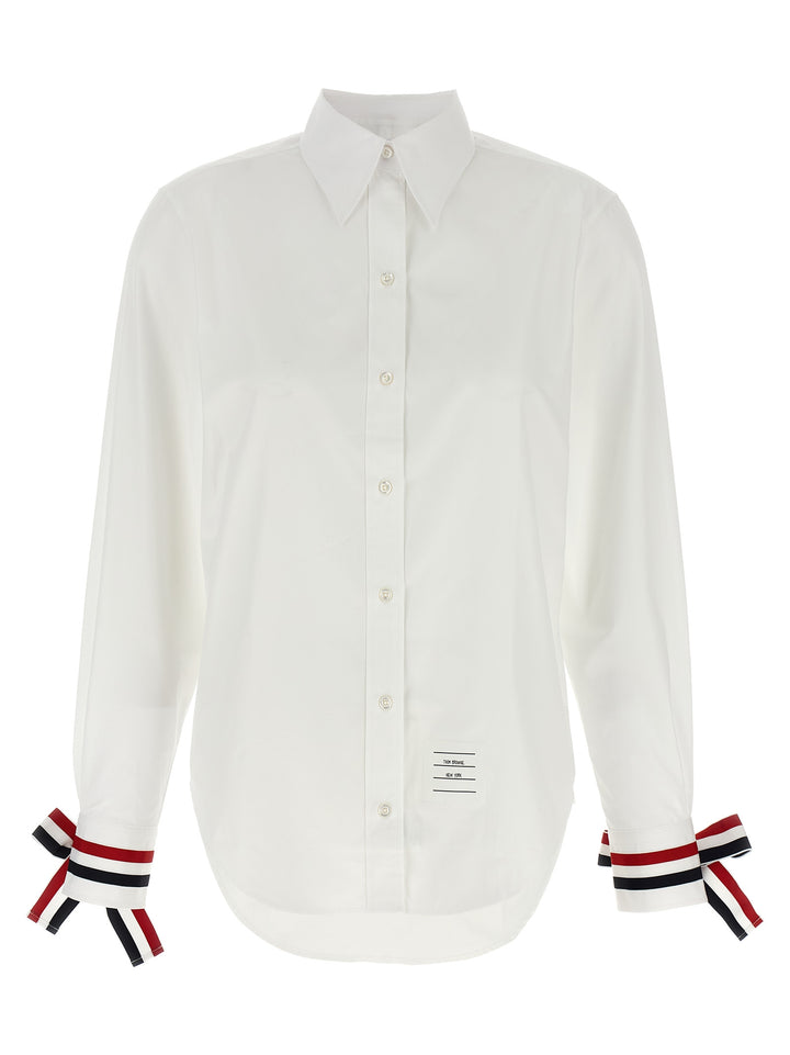 Thom Browne Rwb Tape Cuffs Shirt Camicie - Bianco | dee7a9ba1af1c1f400081e049408b6a037d74ca4