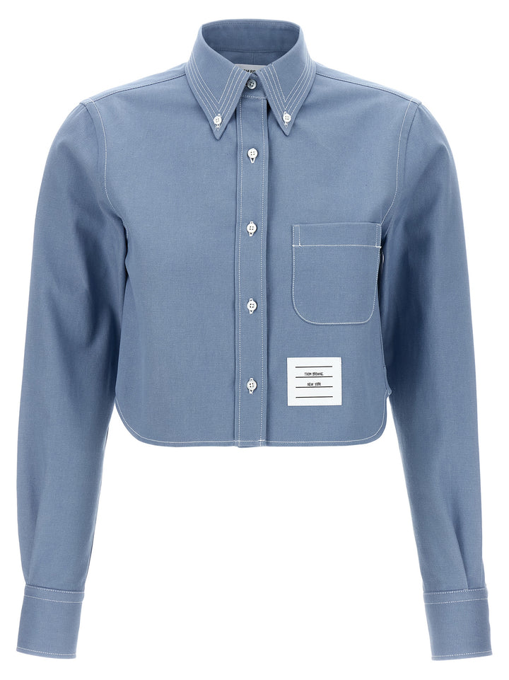 Thom Browne Denim Shirt Camicie - Celeste | cc275bb8bce827362192198f2c7e63ff7772e601