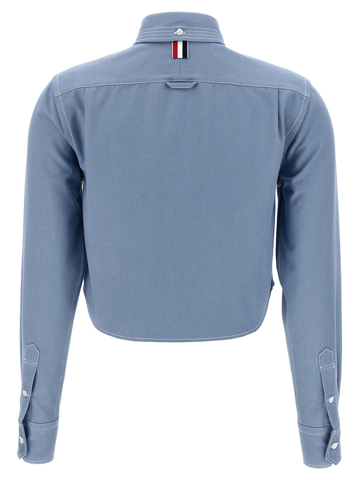 Thom Browne Denim Shirt Camicie - Celeste | 31fa95785f15c749a2afd4ea3a873f6625b0d0bf