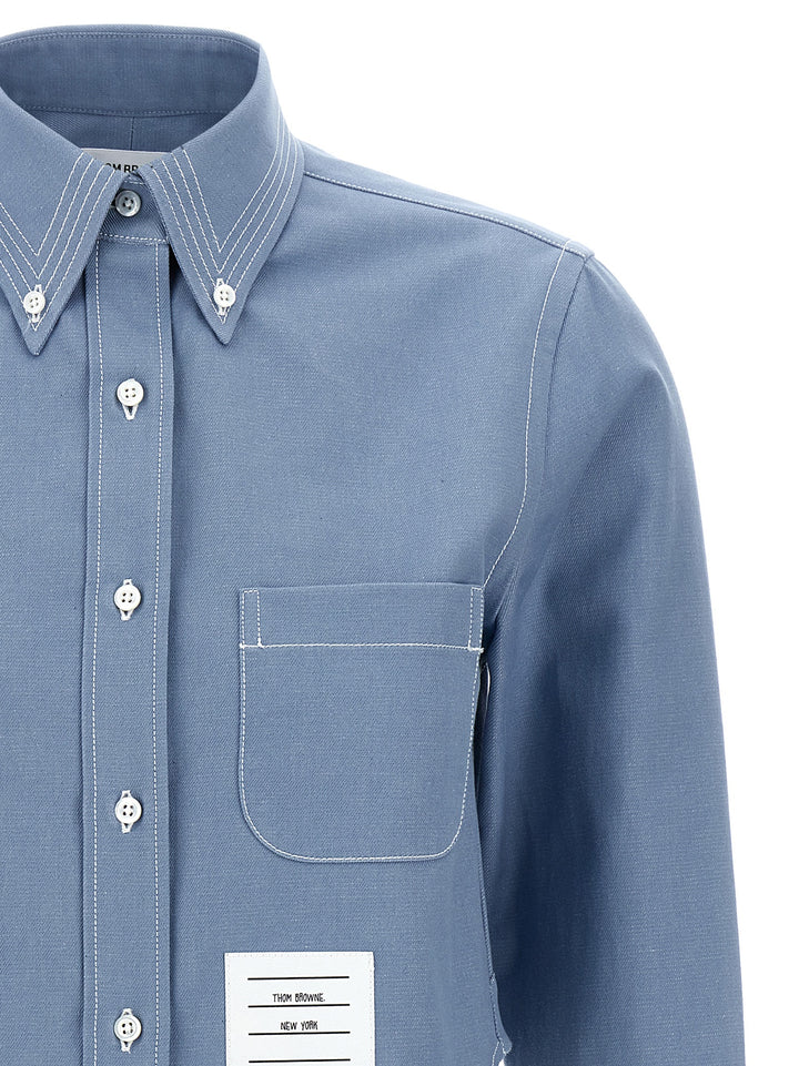 Thom Browne Denim Shirt Camicie - Celeste | 760b0b8d955acf786cceac85fd660214d3055d88