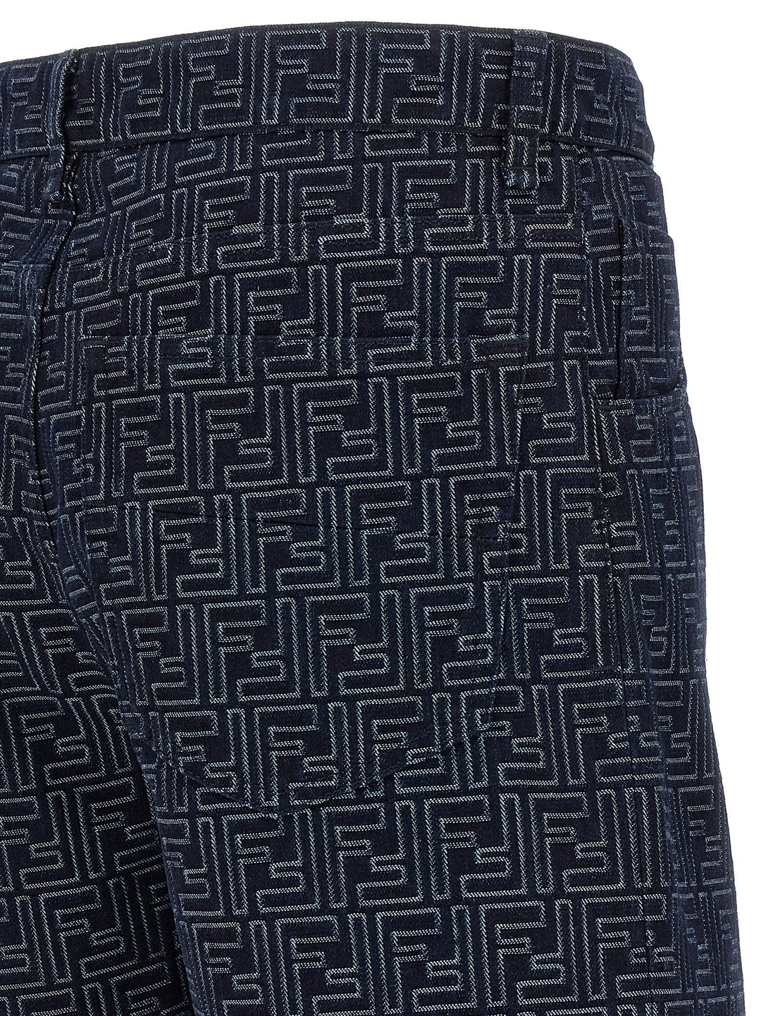 Fendi Bermuda Jeans Jacquard Ff Bermuda e Short - Blu | bd37608711a6c04888728b6a3e47b2e476e9ee07