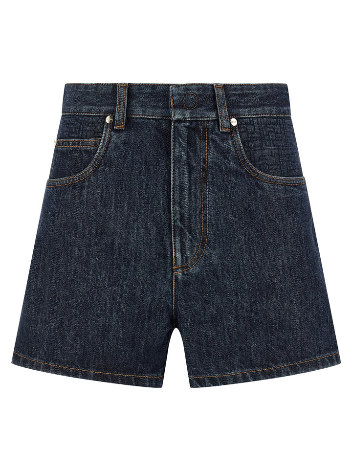 Fendi Ff Padded Bermuda e Short - Blu | 21f9c8370d73b327b37eb850d670a20b4d522140