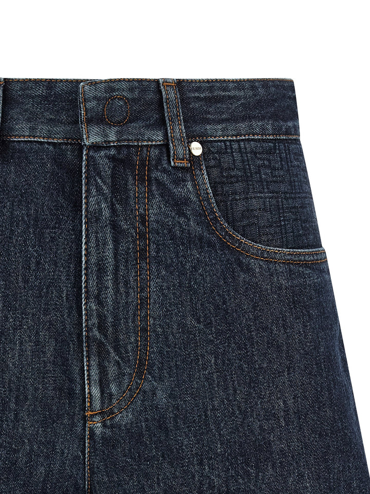 Fendi Ff Padded Bermuda e Short - Blu | 23e22c8722dfee2d4a6121349168f239cb917e98