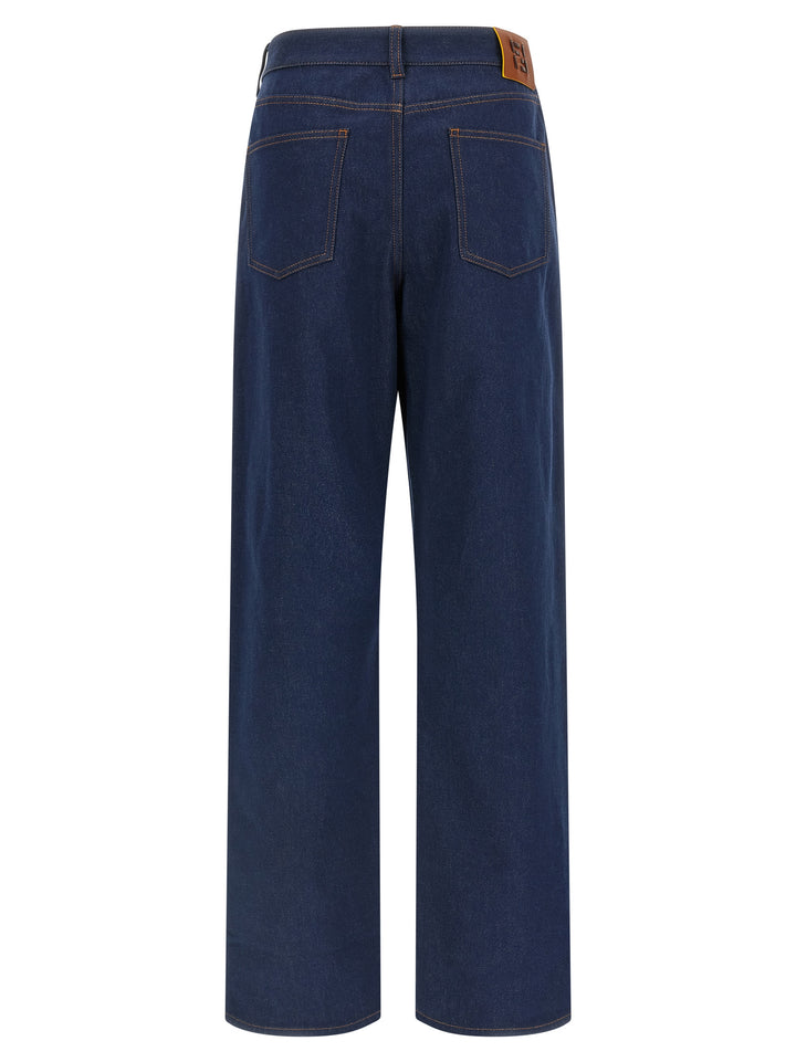 Fendi Ff Reverse Jeans - Blu | f682e9eabc6b59a3de9375eb1b282934b4c87bf0