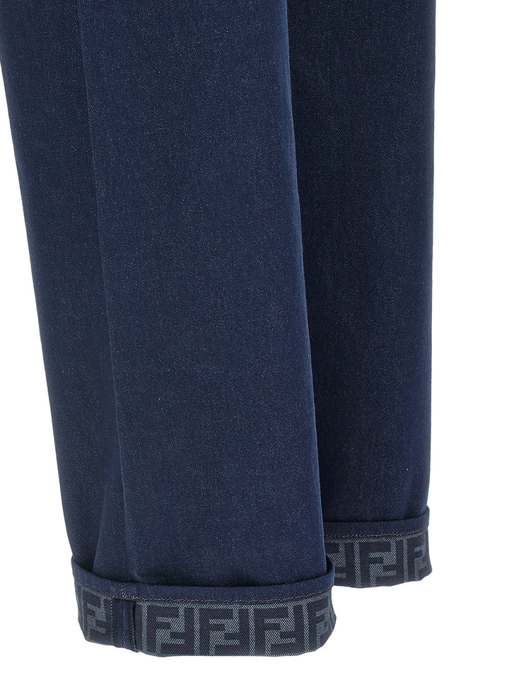 Fendi Ff Reverse Jeans - Blu | 0f49661592343070cdbb1929b64bf301b148724f