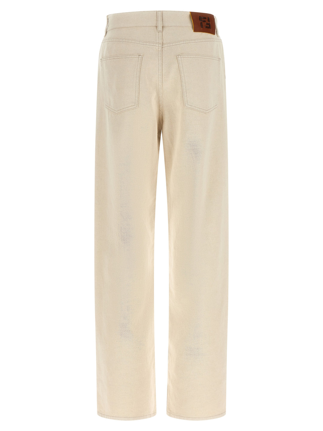Fendi Ff Reverse Jeans - Beige | 9e71425376d4e28b3b9a50706983223009b5a42d