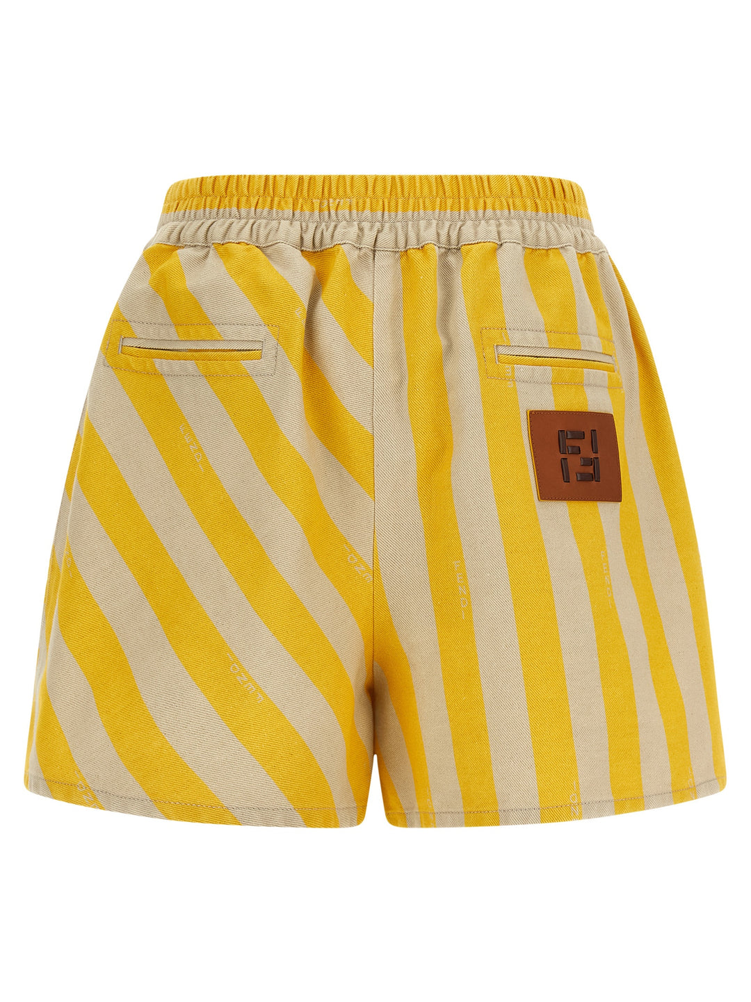 Fendi Pequin Striped Shorts Bermuda e Short - Giallo | b2abe6c5a4965895f9f5c94f94069baa9c7d2836