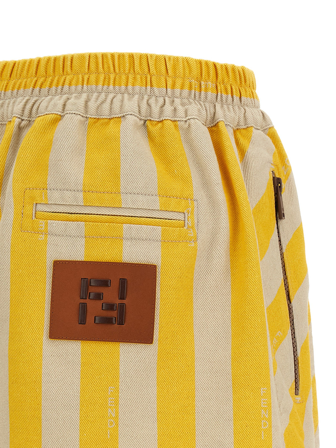 Fendi Pequin Striped Shorts Bermuda e Short - Giallo | d34a1424c1cfa14f6428502a1e8f5fd8232d15a8