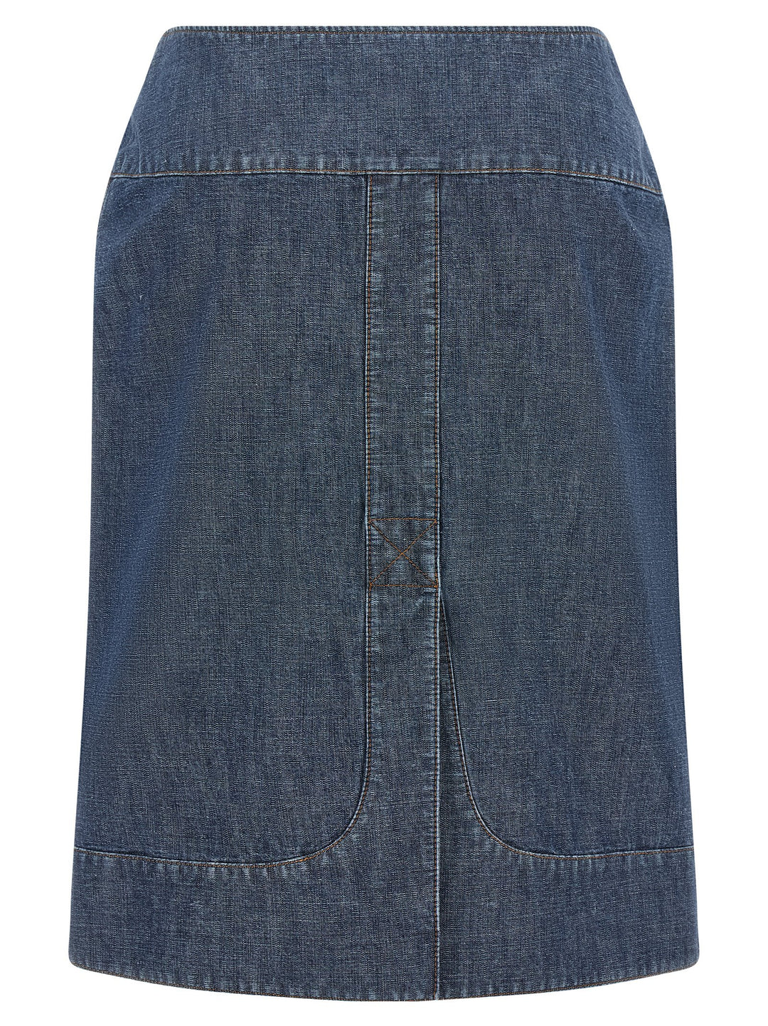 Fendi Chambray Denim Skirt Gonne - Blu | eebeea4481e424b39a267ce1a2da1fa1dbcc7574