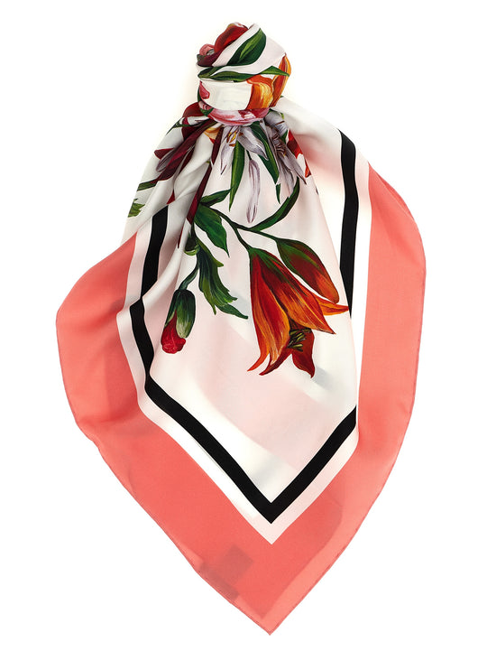 Floral Print Scarf Sciarpe Multicolor