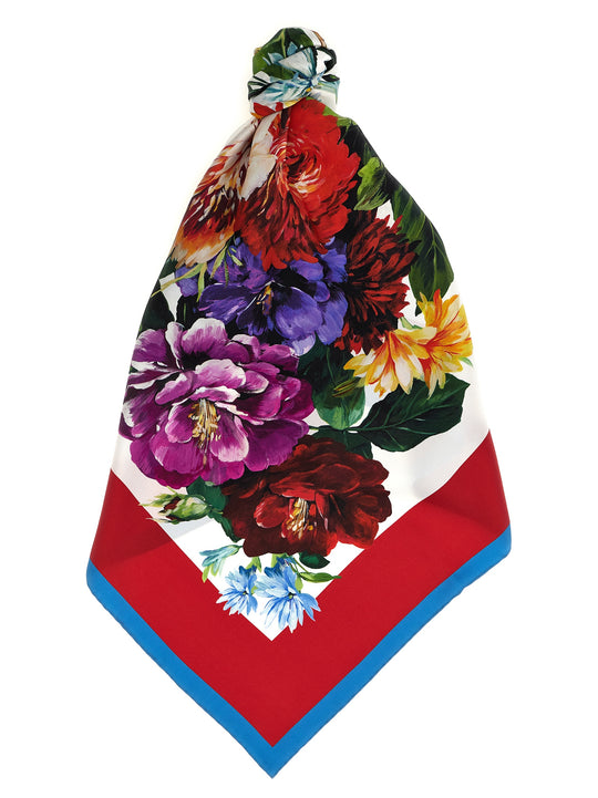 Floral Print Scarf Sciarpe Multicolor