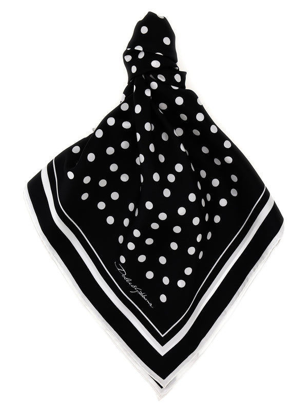 Polka Dot Scarf Sciarpe Bianco/Nero