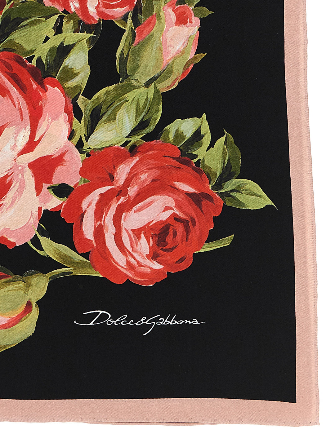 Dolce & Gabbana Bouquet Rose Sciarpe - Nero | 0ebc72f8af2311ab5905907913578ae2c2b45ae2