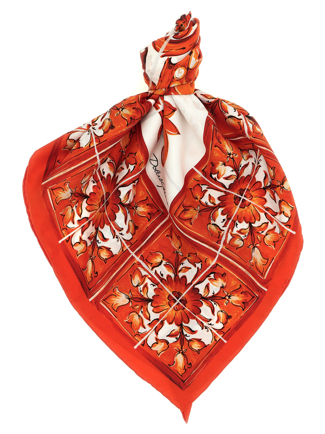 Dolce & Gabbana Maiolica Sciarpe - Arancione | 955956cd9431a8afb21443b0b94afd527cf8fc69