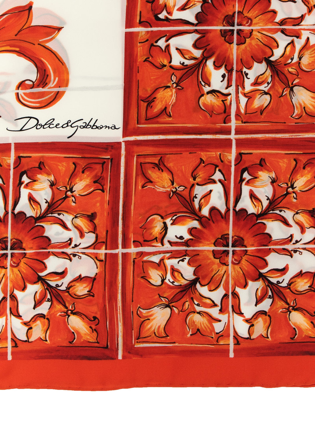 Dolce & Gabbana Maiolica Sciarpe - Arancione | 8517977647750d42c072bf037365bf45f0d28507