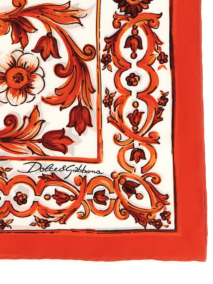 Dolce & Gabbana Maiolica Sciarpe - Arancione | f3ea435f8d2bc4f31d546356f1d7bb534934254f