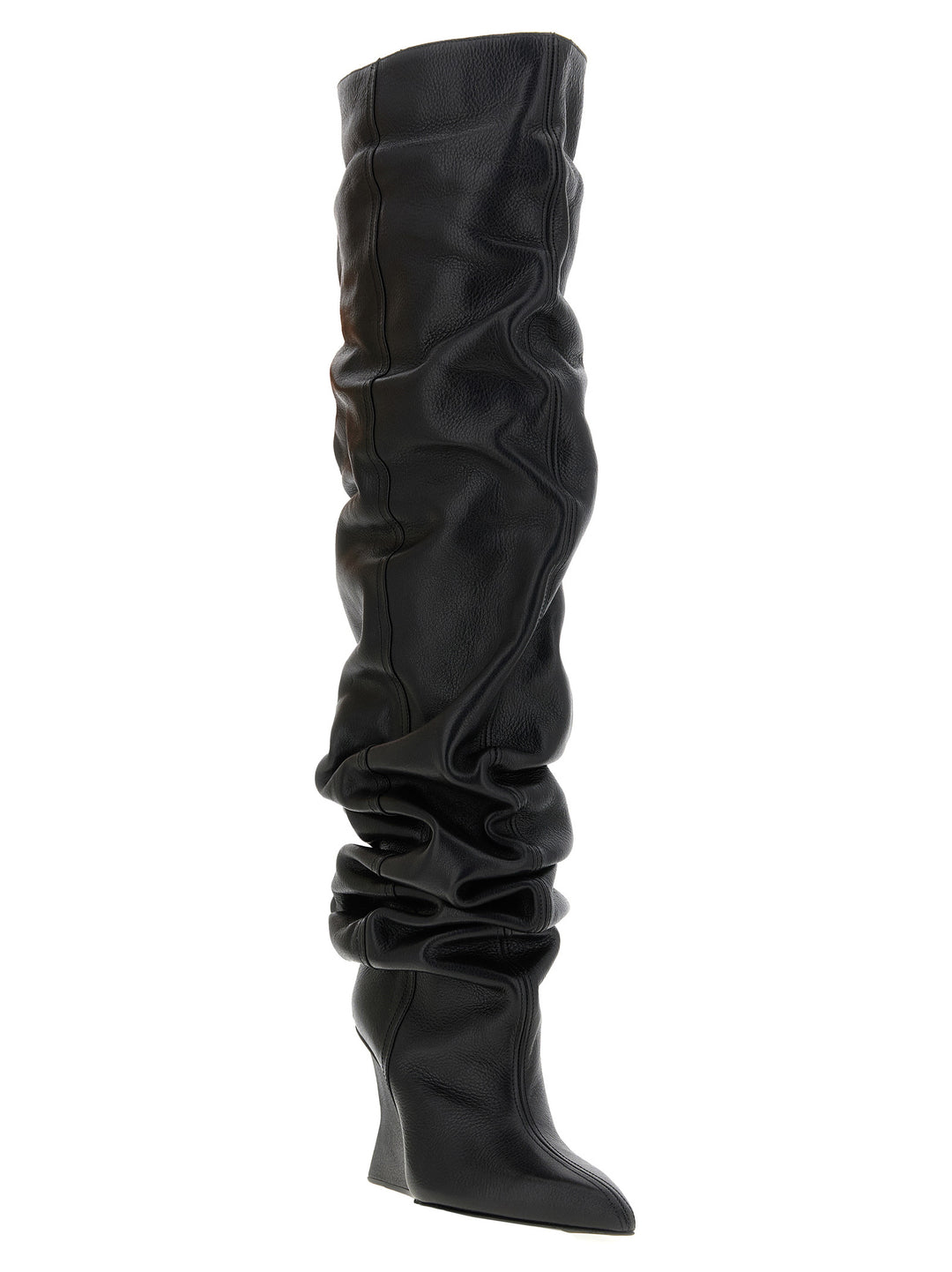 Balmain Cuissardes Leather Stivali e Stivaletti - Nero | 75db2d0617bf4b5a4260d93ffb7059ee213d637c