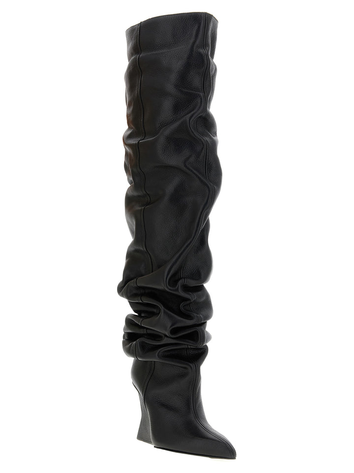 Balmain Cuissardes Leather Stivali e Stivaletti - Nero | 75db2d0617bf4b5a4260d93ffb7059ee213d637c