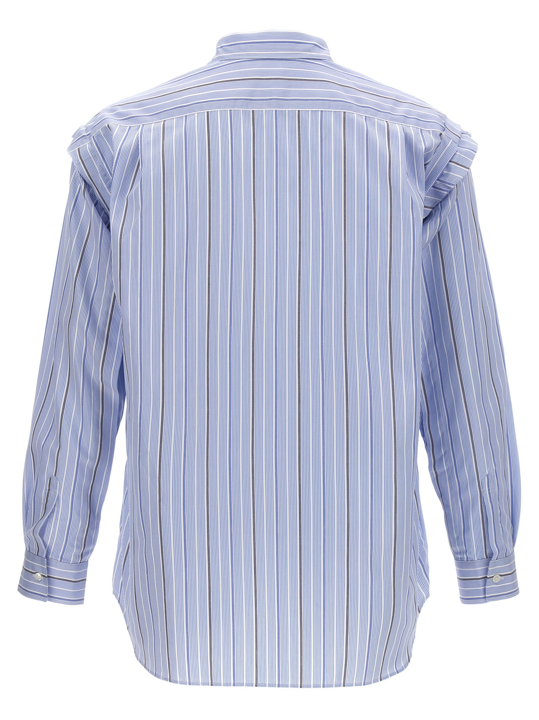 Comme Des GarçOns Shirt Unfinished Striped Shirt Camicie - Celeste | 32d865db7f2e23ffd40131158c6cda0d084faed4