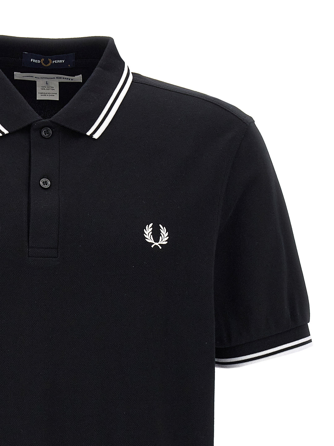 Comme Des GarçOns Shirt Comme Des Garçons Shirt X Fred Perry Polo - Bianco/Nero | 4a8b12dc3458bb4839cfc8554fdeebf65f6dc257