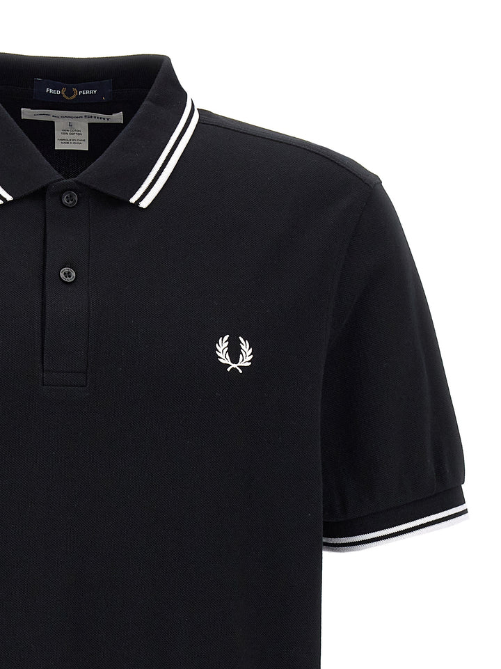 Comme Des GarçOns Shirt Comme Des Garçons Shirt X Fred Perry Polo - Bianco/Nero | 4a8b12dc3458bb4839cfc8554fdeebf65f6dc257