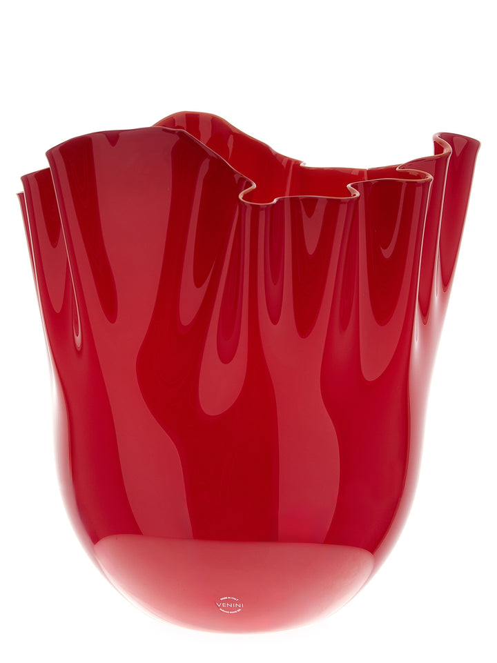 Venini Fazzoletto Vases - Rosso | ad707fe3e5b4b895416fb46a6dd58ba9ac135255