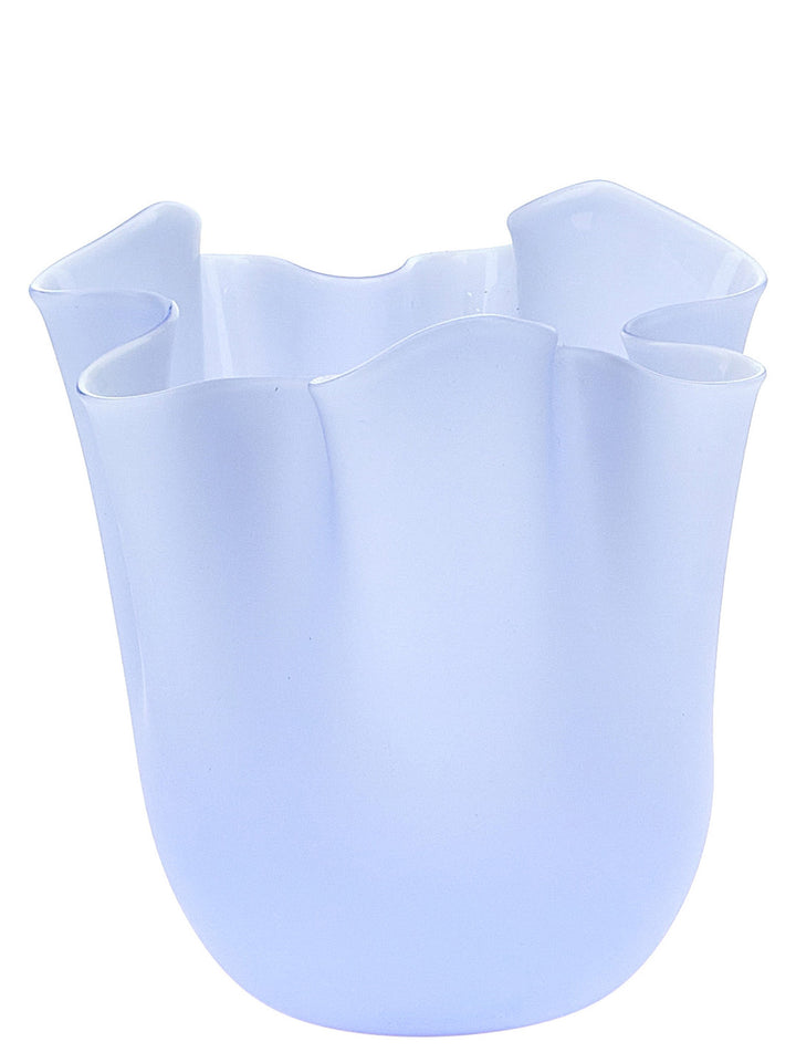 Venini Fazzoletto Vases - Celeste | b103a586cda426d7c41800615fa62a13a3b76513