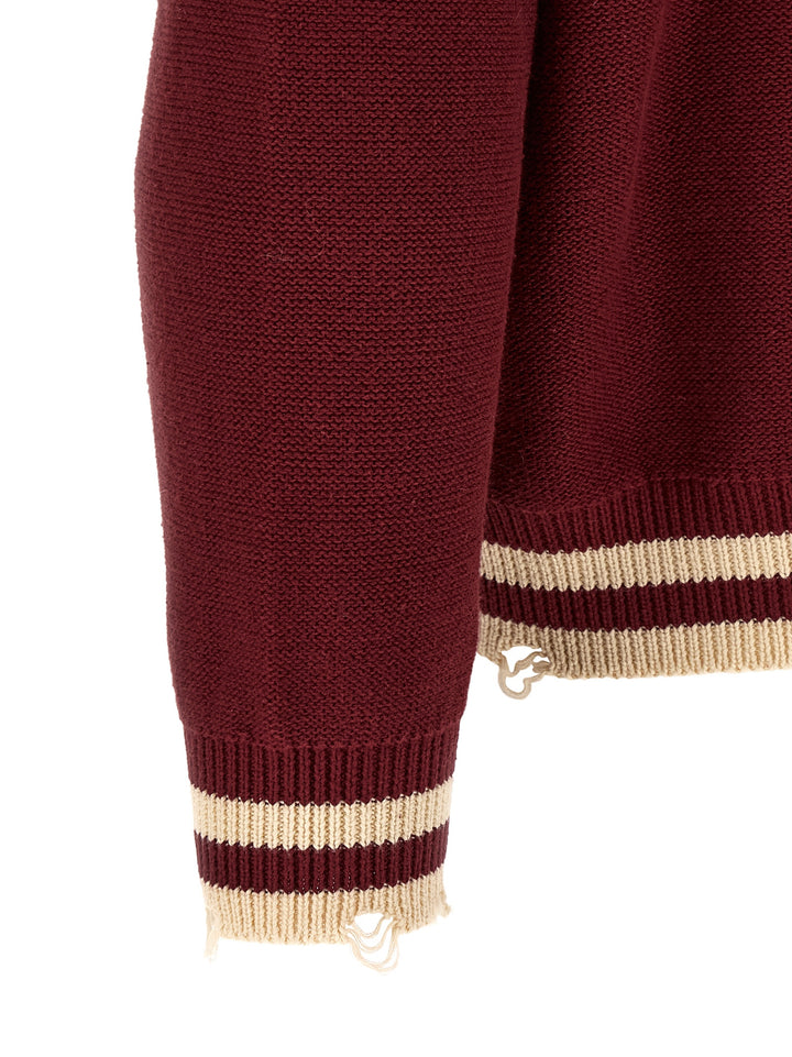 Found Fin Varsity Puffer Jackets - Bordeaux | 5dba5478ee6d43f028fc4ccd87afa40903cb160a