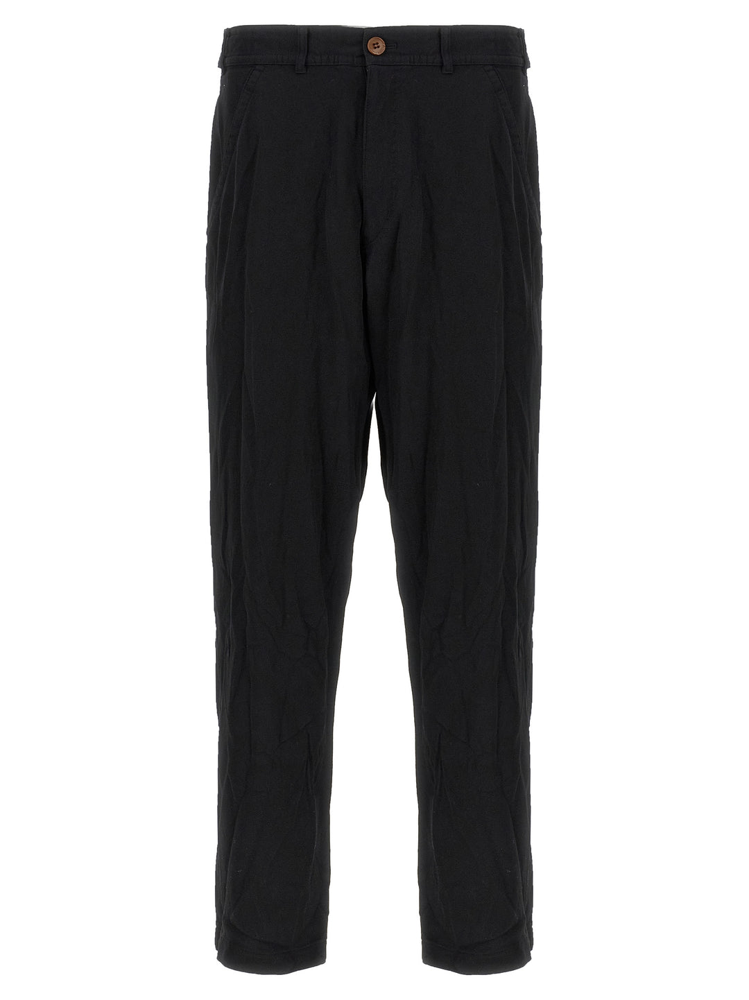 Comme Des GarçOns Shirt Crinkled Pantaloni - Nero | c48fca797fbb47790fd93e01c935404489b9ae0a