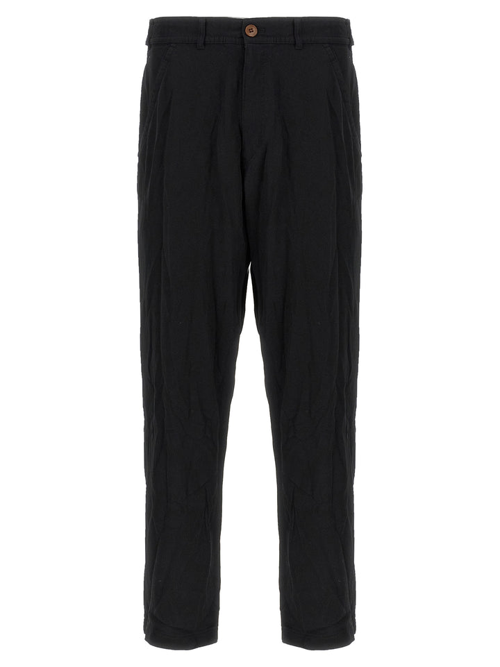 Comme Des GarçOns Shirt Crinkled Pantaloni - Nero | c48fca797fbb47790fd93e01c935404489b9ae0a