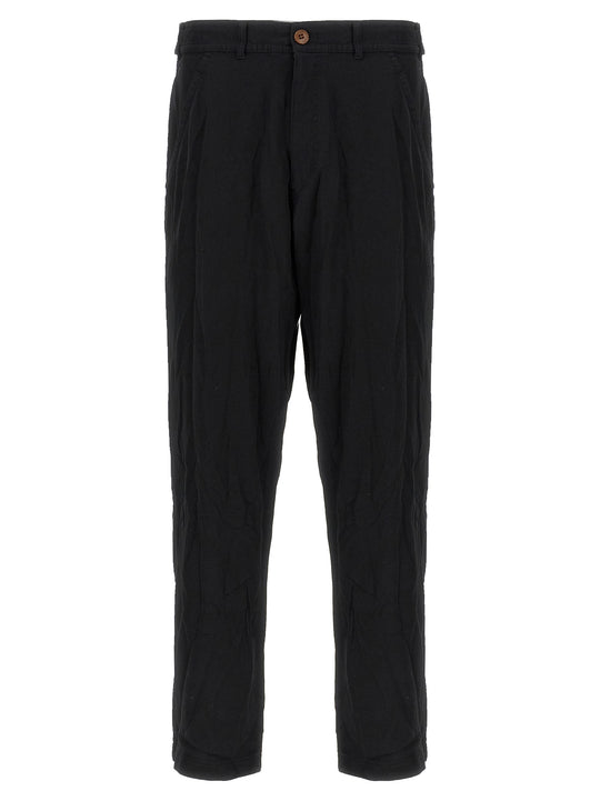 Crinkled Pantaloni Nero