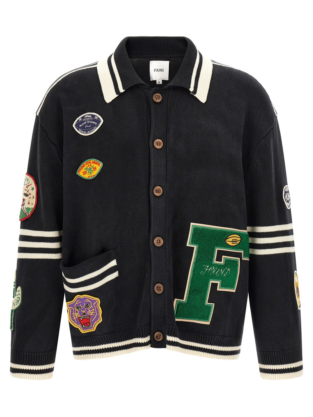 Found Fin Varsity Maglioni - Nero | a4d0b1e521e72e8e721c9bbdcf9afc39bc5b74e3
