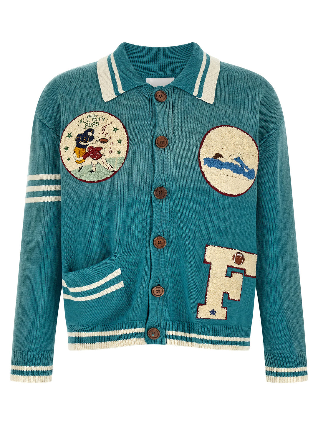 Found Fin Varsity Maglioni - Blu | a7fc987180c8cca7d72c425403d1f8e7a10c735b