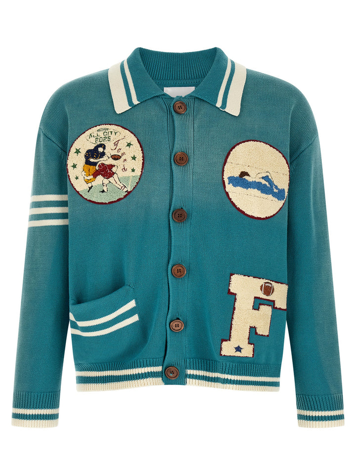 Found Fin Varsity Maglioni - Blu | a7fc987180c8cca7d72c425403d1f8e7a10c735b