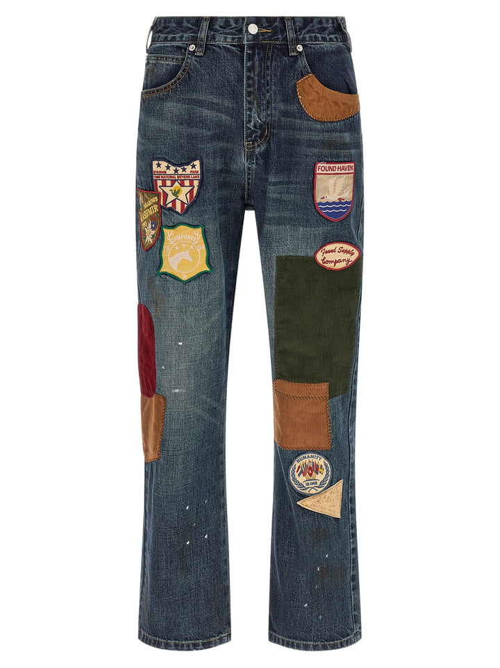 Found Patchwork Jeans - Blu | f46843bff044218c569108246d5bfef845505f15