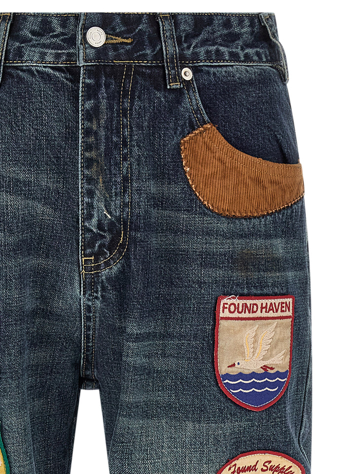 Found Patchwork Jeans - Blu | e4b095a15b9168ab5f9b0b4c3149e9ccdc1ef606