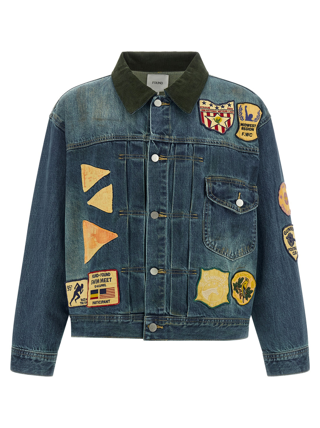 Found Patchwork Puffer Jackets - Blu | 98eb9a87bb2ee5a3def1256c1e9efdbf5db85ef8